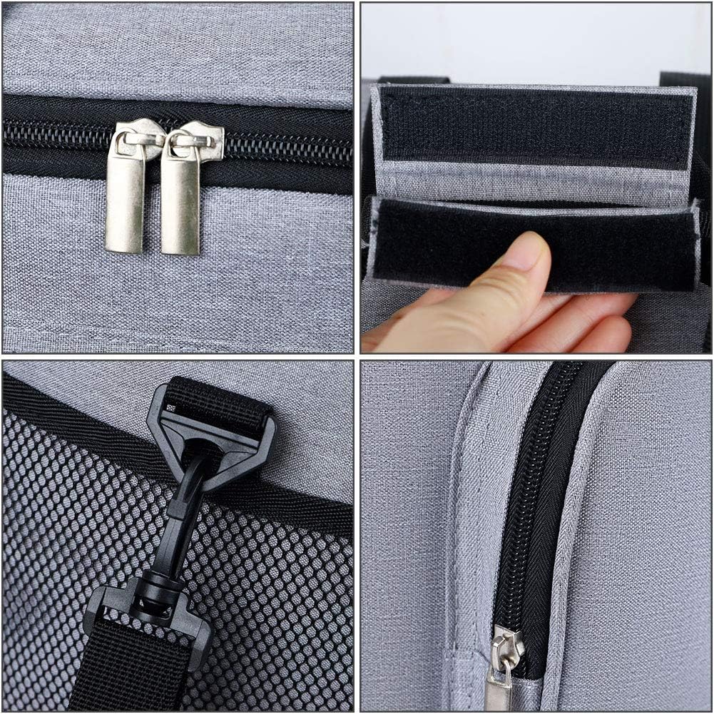 Lunch Bag Rexine Thermal Insulated Tiffin Bag with Bottle Holder Waterproof Top Handle Front Pocket Lunch Bag for Office