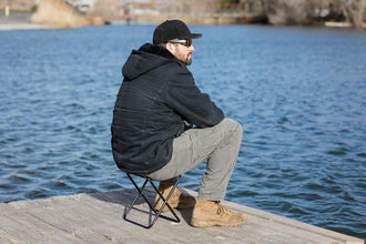 Portable Camping Folding Stool with Pouch, Small Lightweight Collapsible Camp Stool Aluminum Compact Ultralight Mini Folding Stool Seat for Garden, Beach, Fishing, Hiking, Picnic, BBQ, Travel