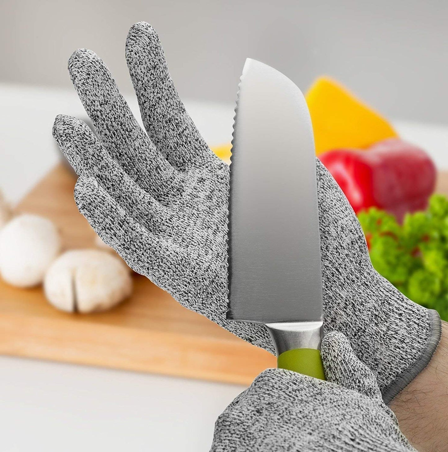 FLYTOP Cut Resistant Gloves for Kitchen Use – Reusable Protective Anti-Cut Safety Gloves for Men & Women, Food Grade Hand Protection for Slicing, Chopping & Carving