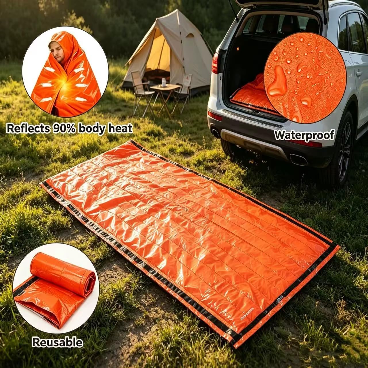FLYTOP Outdoor Emergency Sleeping Bag Lightweight Survival  Sleeping Bag Waterproof Warm Sleeping Bag