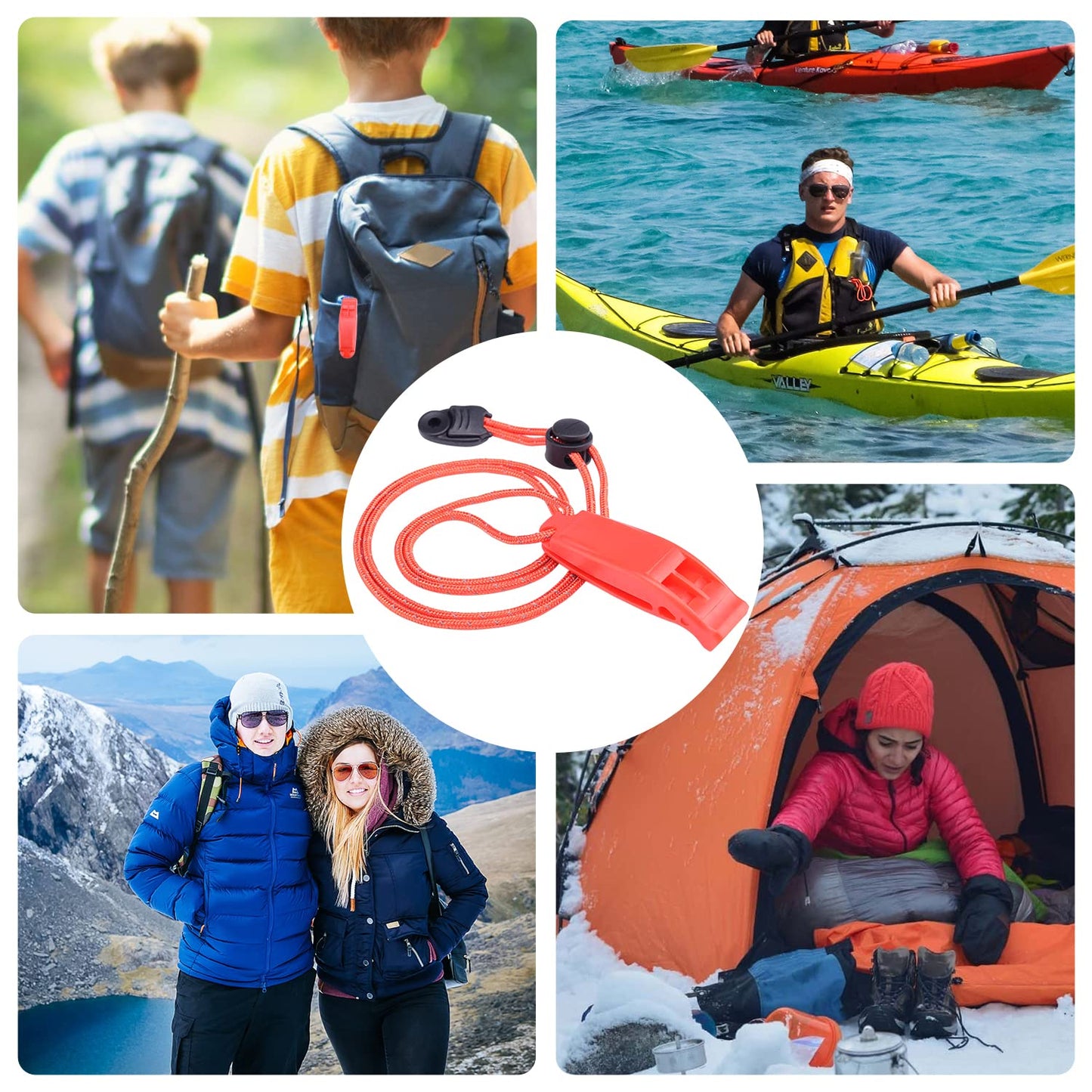 FLYTOP Marine Safety Whistle Boating Camping Hiking Emergency Whistle with Lanyard Red | Camping Accessories | Bag | Stove | Table | Hiking Bag | Camping and Hiking Accessories | Tools | Equipment