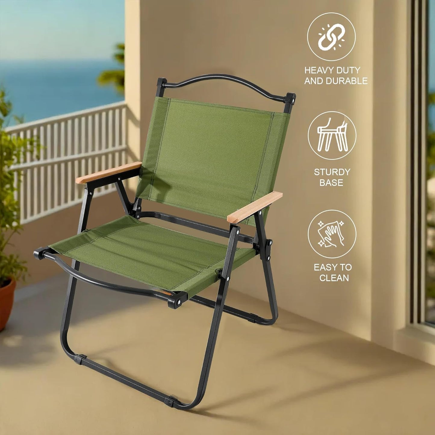 FLYTOP Compact Ultralight Beach & Concert Chair with Aluminum Armrests