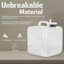 Water Container with Spigot, 20 Liter, BPA-Free, Portable Camping Storage