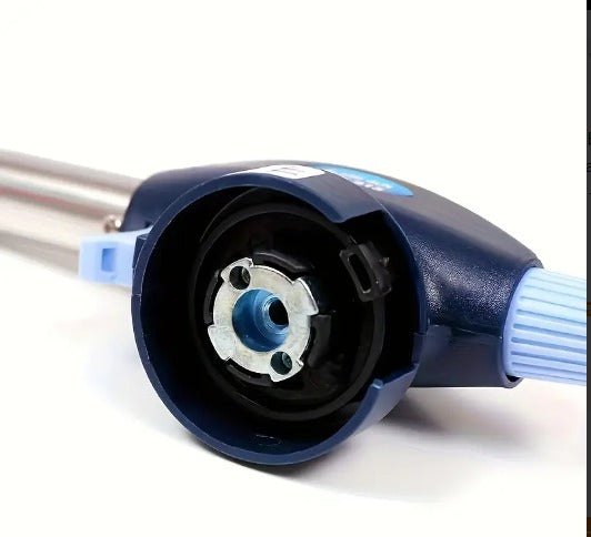 FLYTOP Stainless Steel Butane Gas Torch, Adjustable Flame Burner, Electronic Ignition Welding Gun, Emergency Fire Starter Tool