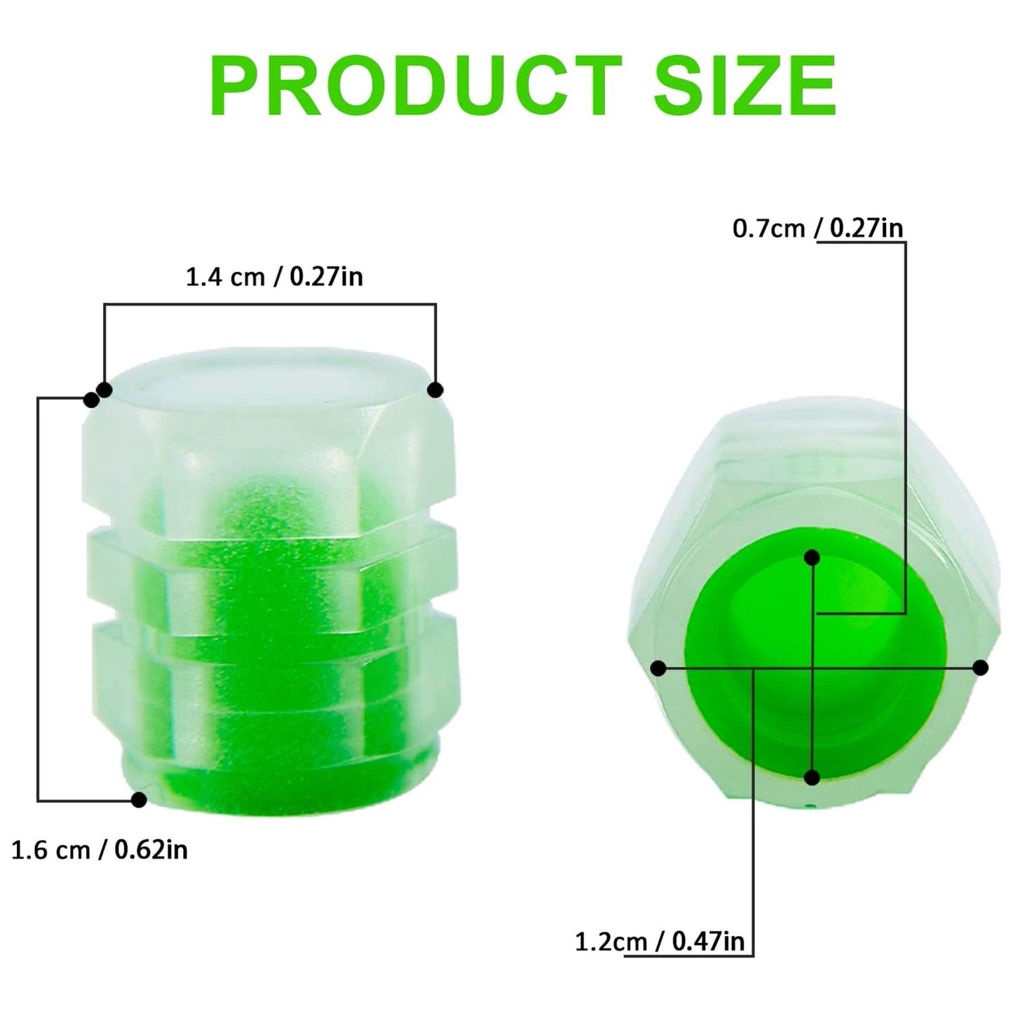 Fluorescent Car Tire Air Stem Covers – Anti-Corrosion & Easy-Grip