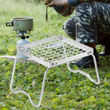 Campfire BBQ Grill Folding Rustproof Portable Stainless Steel BBQ Camping BBQ Pole Backpack