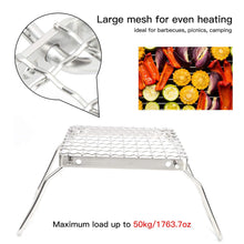 Campfire BBQ Grill Folding Rustproof Portable Stainless Steel BBQ Camping BBQ Pole Backpack