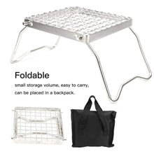 Campfire BBQ Grill Folding Rustproof Portable Stainless Steel BBQ Camping BBQ Pole Backpack