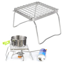 Campfire BBQ Grill Folding Rustproof Portable Stainless Steel BBQ Camping BBQ Pole Backpack