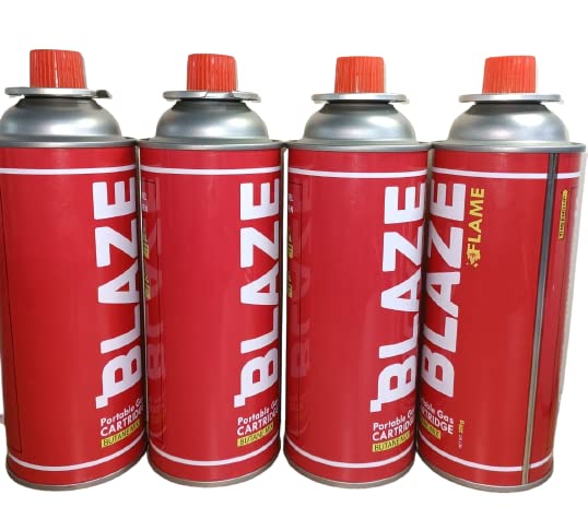 Blaze Butane Gas Cartridge 225gram Red ,Suitable for Camping Portable Stove