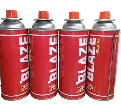 Blaze Butane Gas Cartridge 225gram Red ,Suitable for Camping Portable Stove