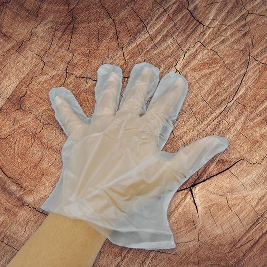 100-Piece Value Pack Clear Disposable Transparent Hand Gloves | Large Size
