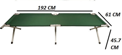 Folding Camping Cot Bed | Portable Beach Bed Cot, for Home, Office, Lawn, Picnic, Cαmping, Trαvel ( OLIVE GREEN )