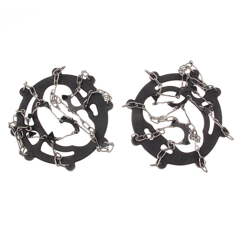 Ice Snow Anti Slip 10 Teeth Spikes Gripper Grip Cleat Shoes Overshoe Crampons.