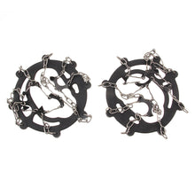 Ice Snow Anti Slip 10 Teeth Spikes Gripper Grip Cleat Shoes Overshoe Crampons.