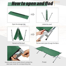 Folding Camping Cot Bed | Portable Beach Bed Cot, for Home, Office, Lawn, Picnic, Cαmping, Trαvel ( OLIVE GREEN )