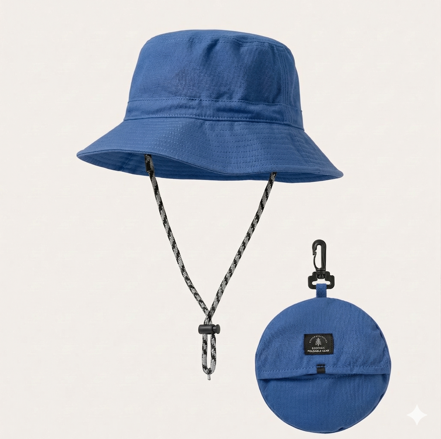 Foldable Fisherman Hat with Carry Pouch, Summer Outdoor Quick-Dry Waterproof Bucket Hat, Unisex UV Protection Boonie Hat Multicolour