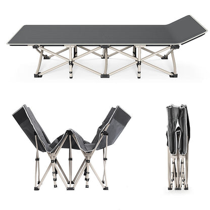 Portable Outdoor Travel Camping Iron Oxford Cloth Bed Ultra-Light Folding Bed camping folding cot
