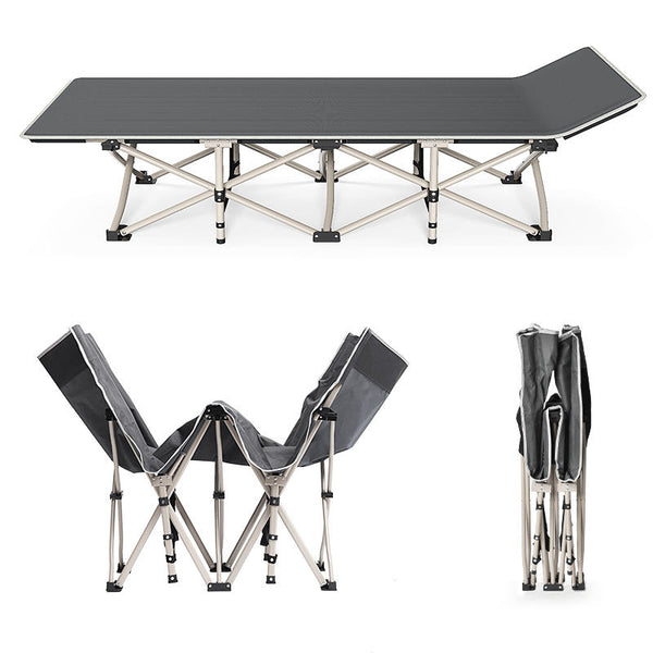 Portable Outdoor Travel Camping Iron Oxford Cloth Bed Ultra-Light Folding Bed camping folding cot