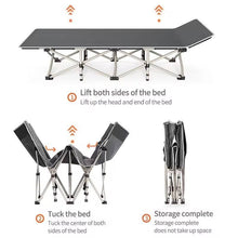 Portable Outdoor Travel Camping Iron Oxford Cloth Bed Ultra-Light Folding Bed camping folding cot