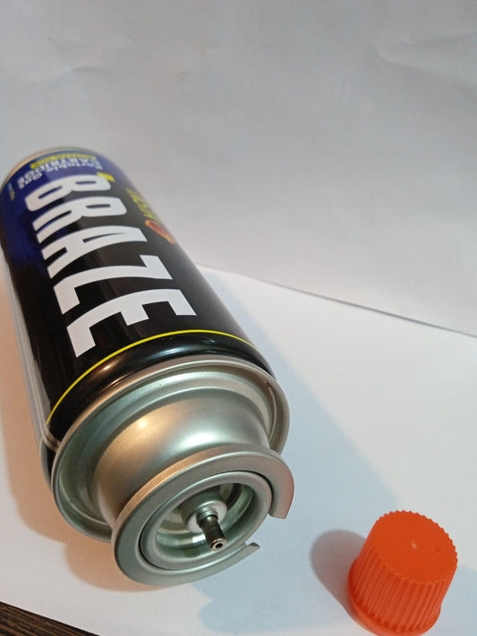 FLYTOP INSTA BRAZE Butane Gas 225G Portable High-Pressure Butane Can Liquefied Gas Canister Ideal for Refilling Lighters, Small Stoves.
