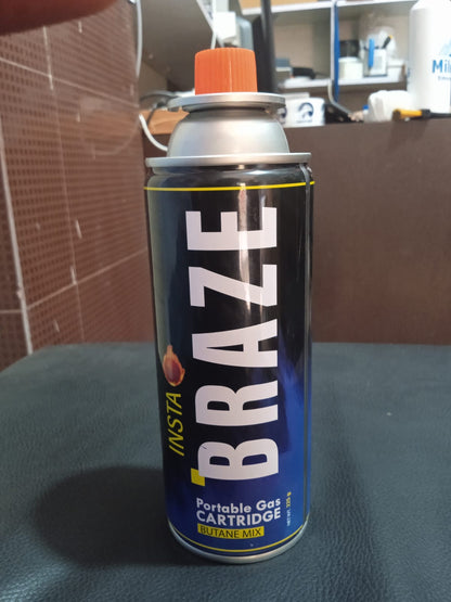 FLYTOP INSTA BRAZE Butane Gas 225G Portable High-Pressure Butane Can Liquefied Gas Canister Ideal for Refilling Lighters, Small Stoves.