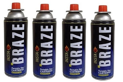 FLYTOP INSTA BRAZE Butane Gas 225G Portable High-Pressure Butane Can Liquefied Gas Canister Ideal for Refilling Lighters, Small Stoves.