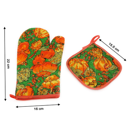 Professional Cotton Oven Mitt & Pot Holder Set