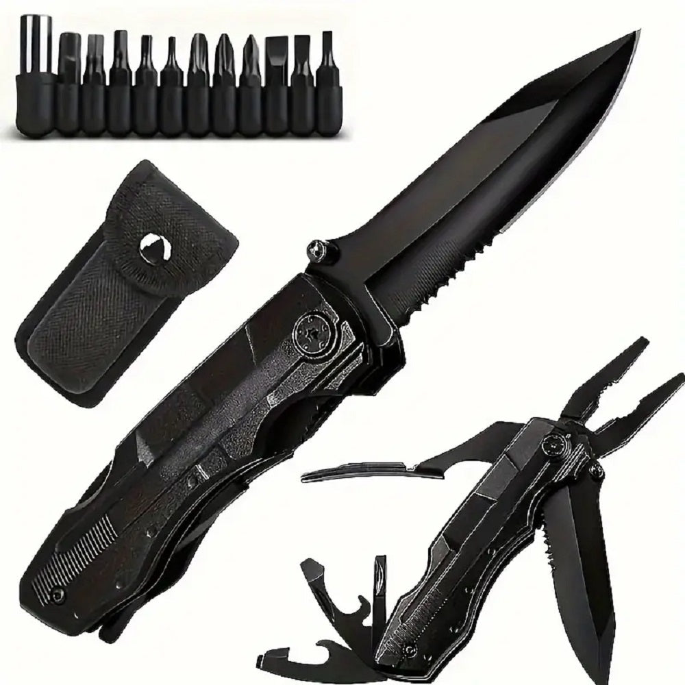 FLYTOP 15in1 Pocket Multitool folding knife portable  multifunction plier
