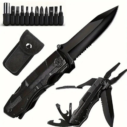 FLYTOP 15in1 Pocket Multitool folding knife portable  multifunction plier