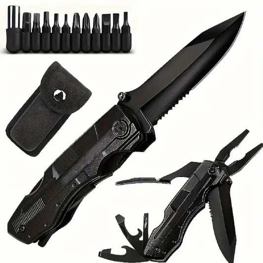 FLYTOP 15in1 Pocket Multitool folding knife portable  multifunction plier