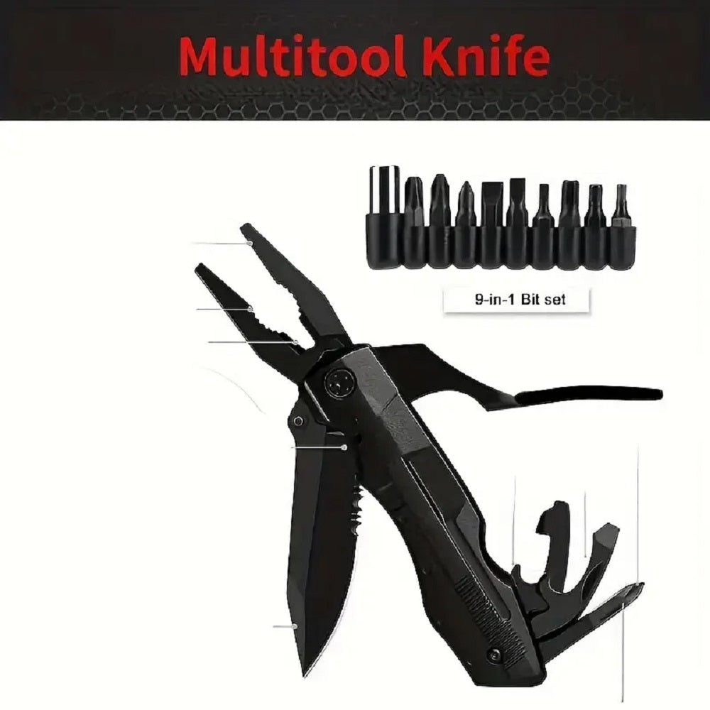 FLYTOP 15in1 Pocket Multitool folding knife portable  multifunction plier