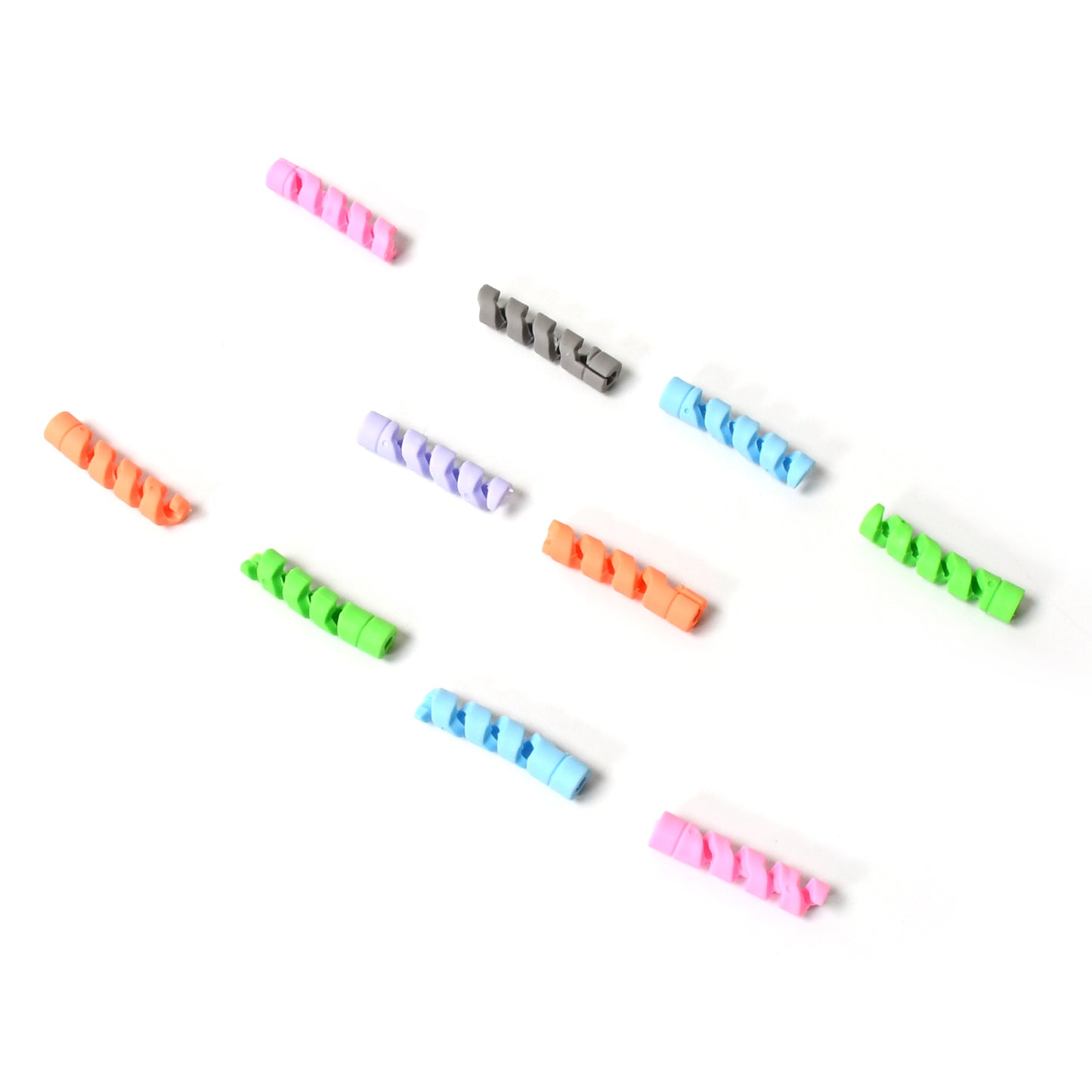 10-Piece Multi-Color Spiral Charger Protector for All Cables