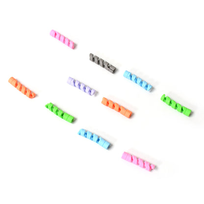 10-Piece Multi-Color Spiral Charger Protector for All Cables