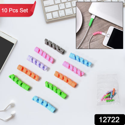 10-Piece Multi-Color Spiral Charger Protector for All Cables