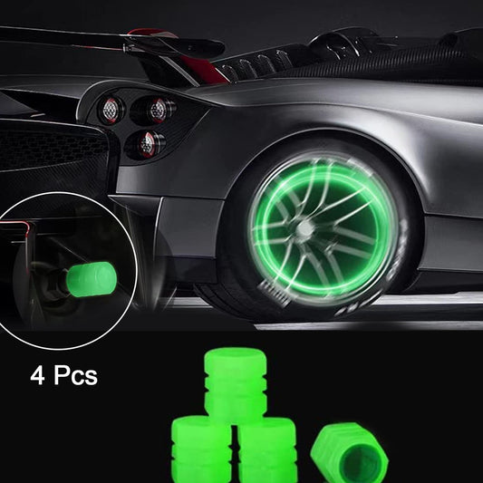 Fluorescent Car Tire Air Stem Covers – Anti-Corrosion & Easy-Grip