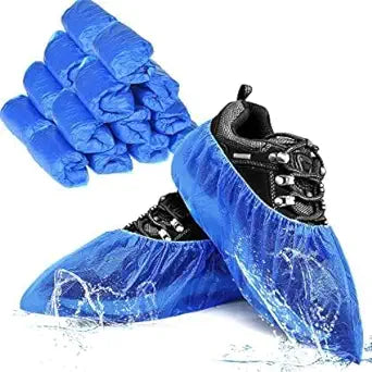 FLYTOP Disposable Shoe Cover, Pack of 100 Pair Blue