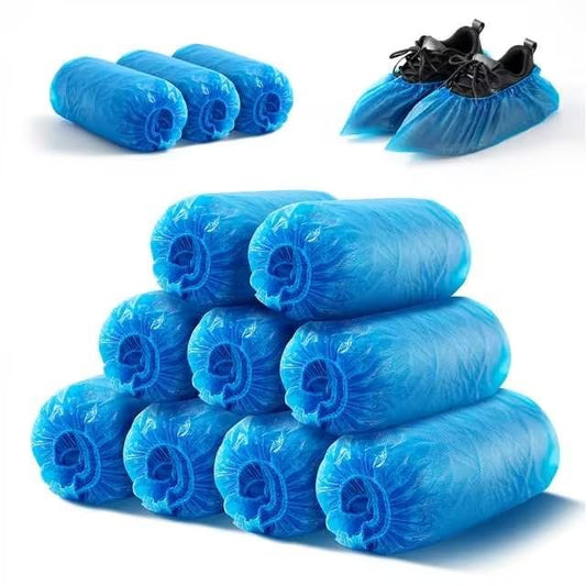 FLYTOP Disposable Shoe Cover, Pack of 100 Pair Blue