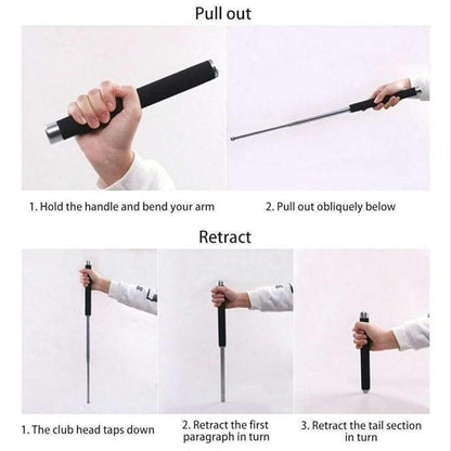 FLYTOP Aluminium, Stainless Steel self Defence Stick Trekking Poles - Lightweight Collapsible Hiking Poles Anti Shock, Walking Sticks, Adjustable Trekking Pole for Men & Women