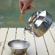 Camping Kettle Teapot Cookware with Handle Outdoor Tea Coffee Pot for Hiking Argent | Sporting Goods | Outdoor Sports | Camping & Hiking | Camping Cooking Supplies | Camping Cookware.
