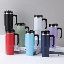 Stainless Steel Tumbler 600ml Capacity Tumbler with Handle BPA Free Mug Leak Proof Desk Mug.