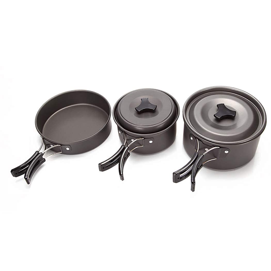 Camping Cookware Kit Outdoor Aluminum Cooking Set (TZ-300).