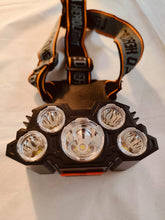 FLYTOP 5IN1 LED Headlamp Suitable for Camping, Trekking, Hiking, Cycling, labours Working in Mines