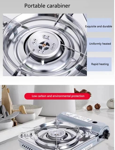 Portable Stove - Windproof Single Camp Stove for Outdoor Cooking & Backpacking - Lightweight & Compact Butane for Camping.