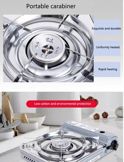 Portable Stove - Windproof Single Camp Stove for Outdoor Cooking & Backpacking - Lightweight & Compact Butane for Camping.