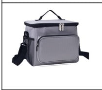 Lunch Bag Rexine Thermal Insulated Tiffin Bag with Bottle Holder Waterproof Top Handle Front Pocket Lunch Bag for Office