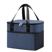 Insulated Lunch Cooler Bag, 2-Tier Design, multicolor, Mesh Side Pocket, Dual Carry Handles