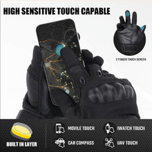 Black Biker Protective Full Finger Gloves Anti-Skid Surface Breathable Bike Riding Glove for Motorcycle, Cycling, Climbing Mountaineering, Hiking