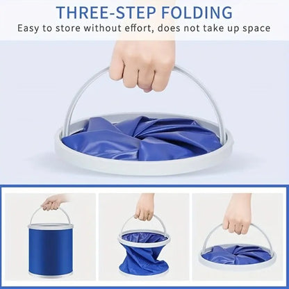 FLYTOP Collapsible Bucket, Thickened Portable Multifunction Foldable Fishing Bucket Leakproof for Car