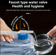 Foldable Water Container with Spigot,10 Liter, Portable Camping Storage, White